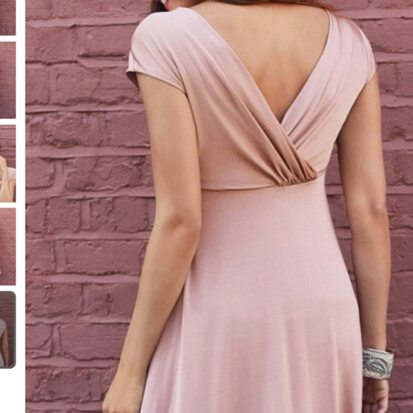 Tiffany Rose Maternity Francesca Dress Elegant Blush French Jersey, size12-14,L. - Picture 9 of 17